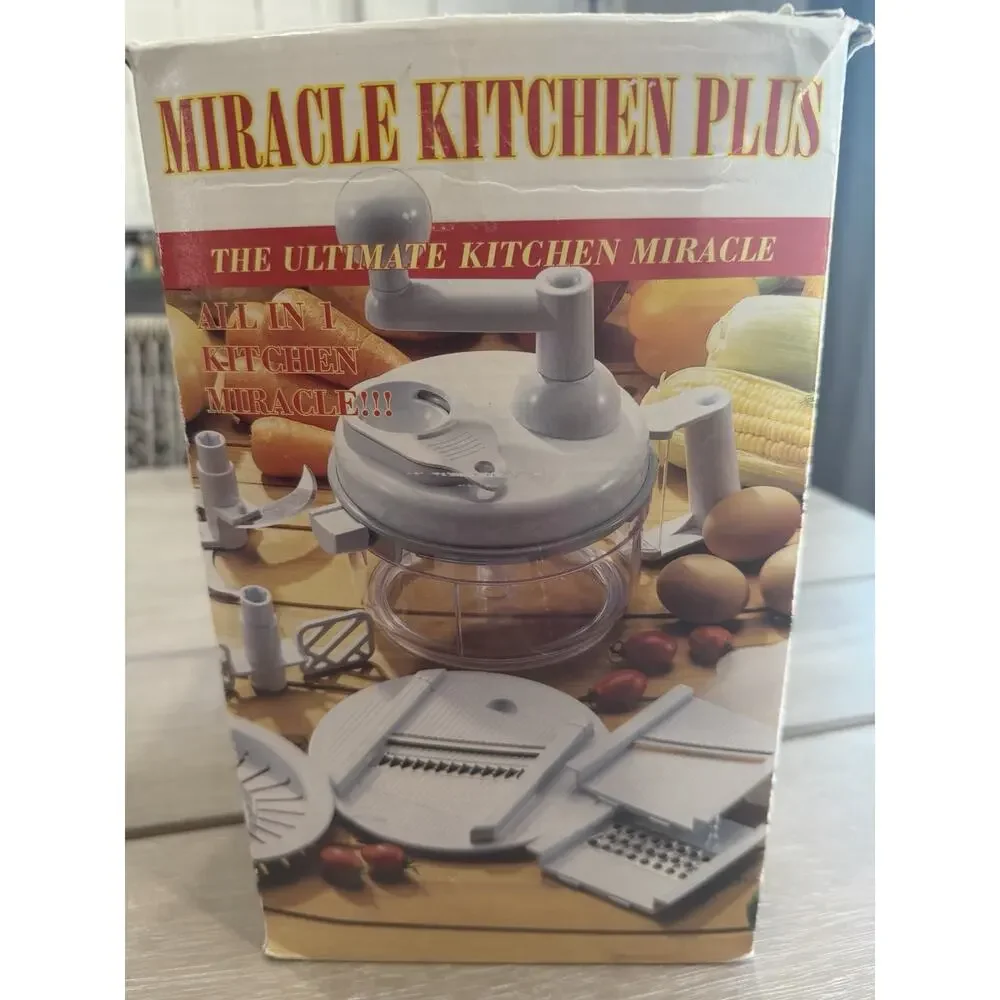 MIRACLE KITCHEN PLUS ULTIMATE KITCHEN TOOL CHOP BLEND SHRED SLICE JUICE MIX WHIP